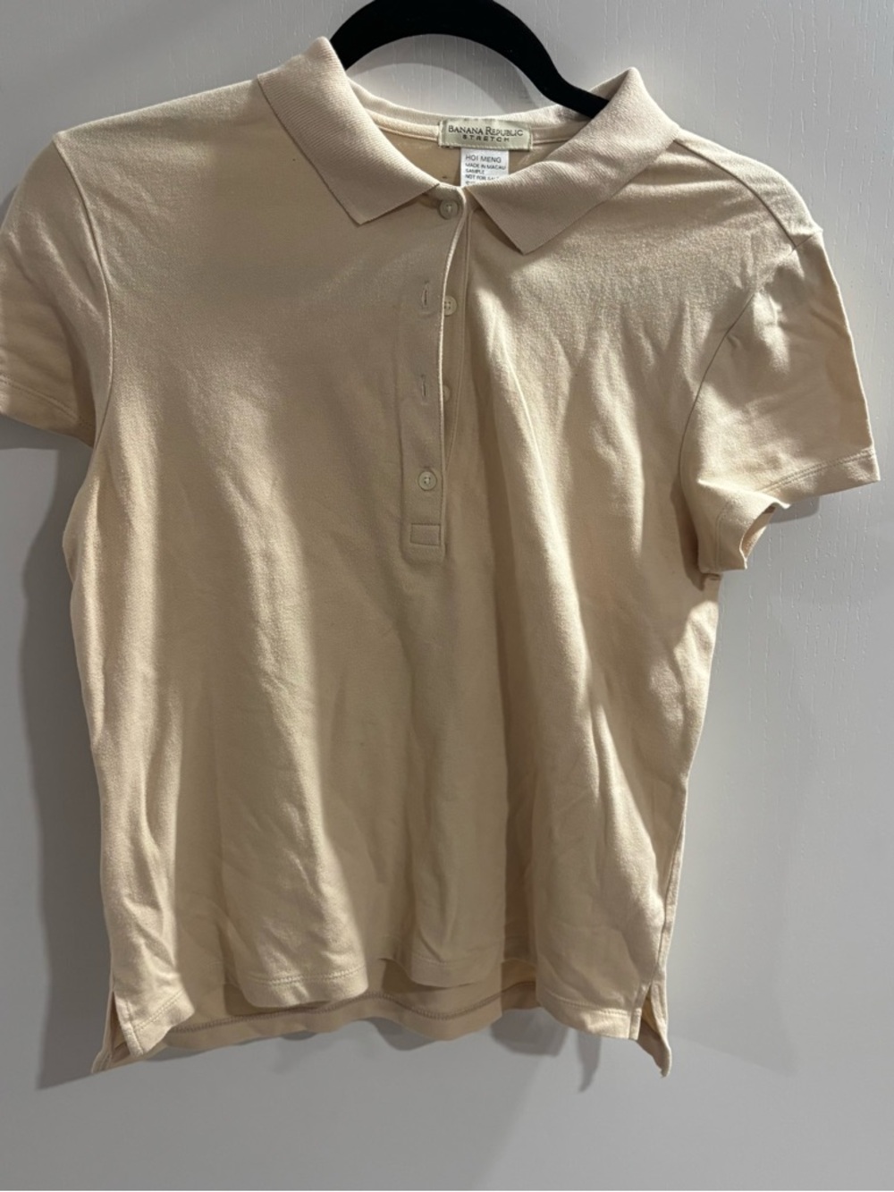 Banana Republic Women's Beige Polo Top